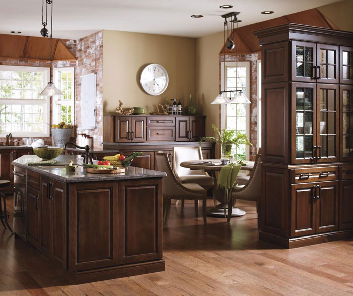 Dark Cherry Kitchen Cabinets - Kemper Cabinetry